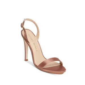 SALONE MONET Womens Brown Padded Sable Round Toe Stiletto Slingback Sandal 7.5 M